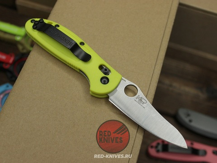 Нож Benchmade 555 Griptilian Mini - салатоый нейлон, клинок стоунвош