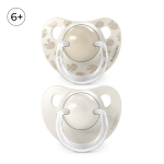 Набор анатомических пустышек Suavinex Birdies бежевый, 6-18 мес, 2 шт