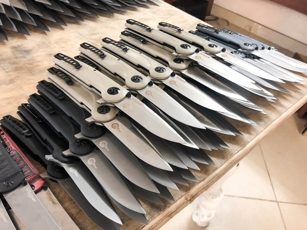 Складной нож Biker Z M390 (Cryo) StoneWash