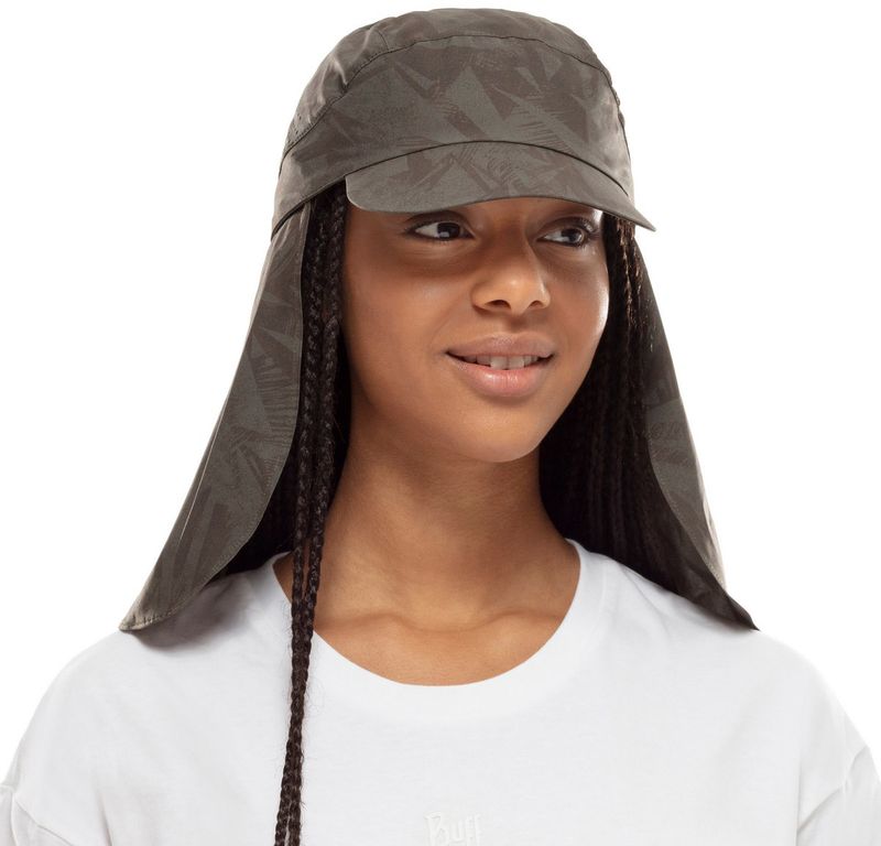 Кепка с защитой шеи от солнца Buff Pack Sahara Cap Acai Khaki Фото 2