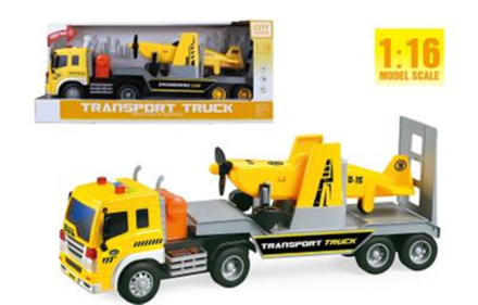 Trunsport Truck с самолетом желт (59)2