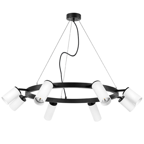 LR018864364 Люстра RULLO 8х50W GU10 ЧЕРНЫЙ/БЕЛЫЙ (571018+214436-4+214486-4)