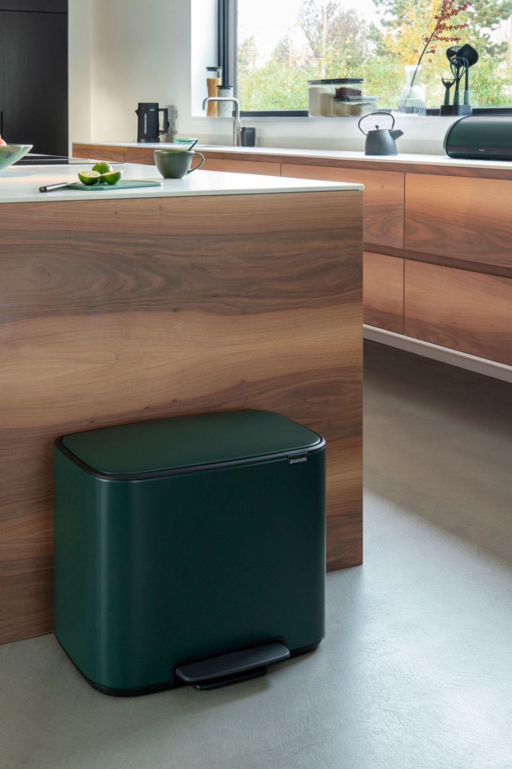 Мусорный бак Bo Pedal Bin 3x11л Brabantia Зеленая сосна