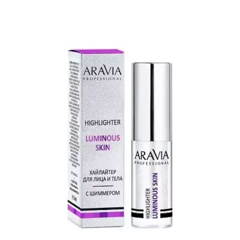 Хайлайтер с шиммером жидкий для лица и тела, тон 01 LUMINOUS SKIN, 5 мл ARAVIA Prof