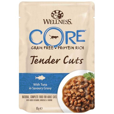 Core консервы для кошек с тунцом (соус) 85 г пакетик (Tender Cuts)