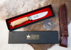 Охотничий нож Theseus M390 Satin светлая рукоять