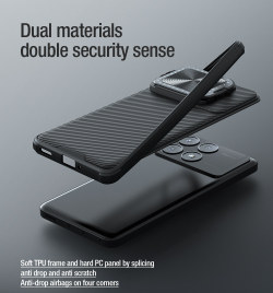 Чехол от Nillkin с металлической откидной крышкой для камеры на смартфон Xiaomi Poco F6 Pro (K70 и K70 Pro), серия CamShield Prop Case
