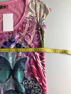 Футболка для яркого настроения, маркировка S, визуально 44 размер