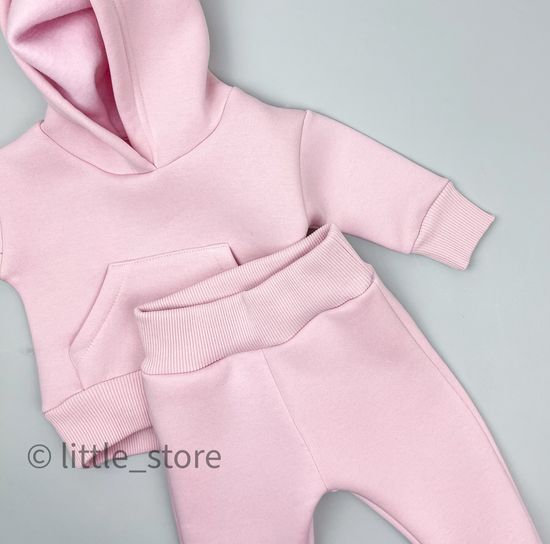 Комплект из футера с начесом "Simple" Нежно-розовый