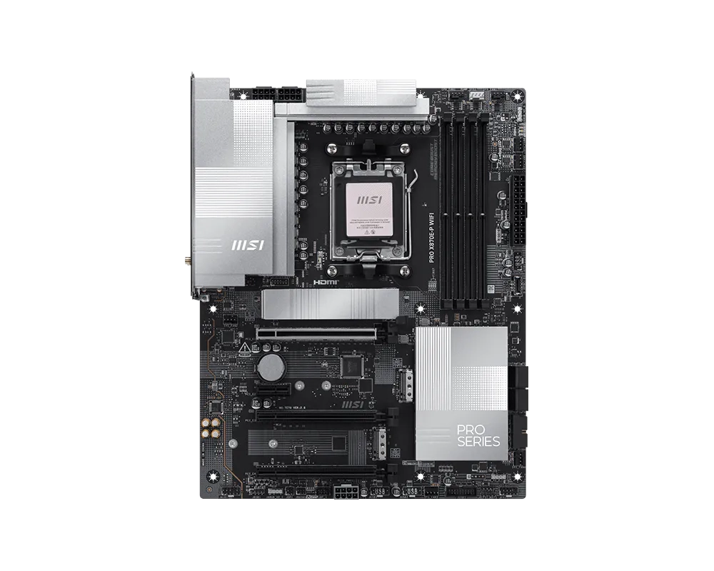 Материнская плата MSI PRO X870E-P WIFI AM5 4xDDR5 4xSATA3 RAID 3xM.2 HDMI 2xType-C(DP) ATX