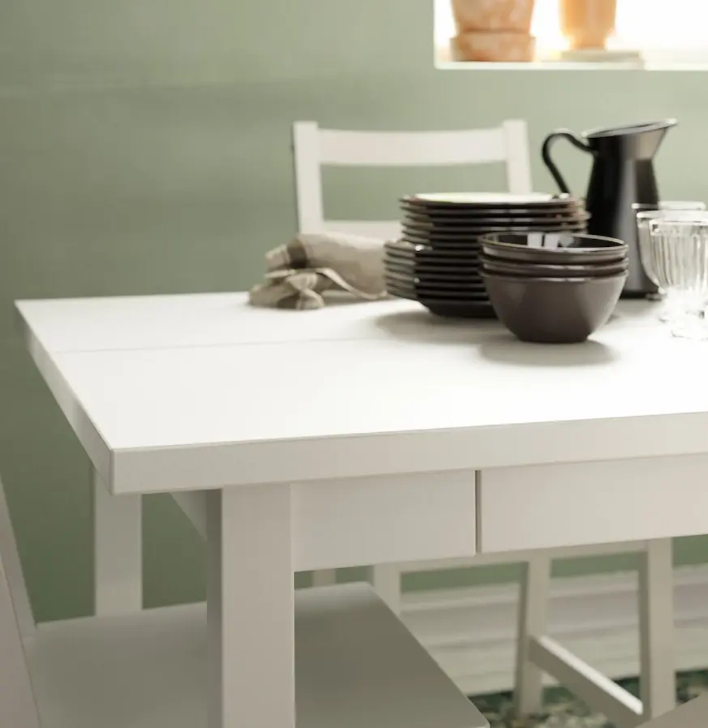 Раздвижной стол - IKEA NORDVIKEN/НОРДВКЕН ИКЕА, 152/223х95х75 см, белый