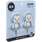 Крючки в наборе 2 шт на липкой основе «ИДЕЯДОМА», пингвинята, микс два дизайна, нагрузка 3кг/4*8см