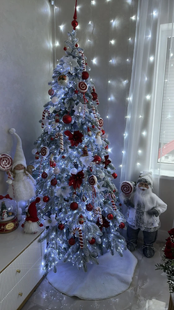 Ель Искусственная Царь елка Афродита флок 210 см