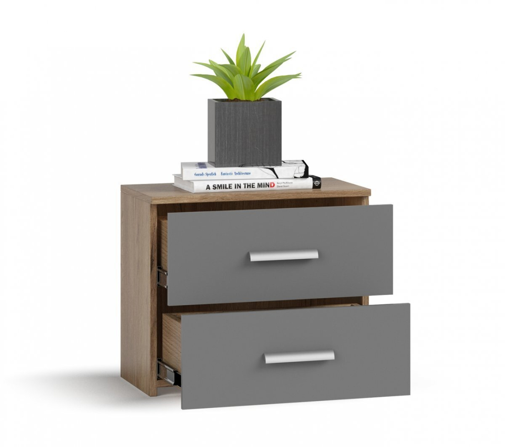 Тумба Люкс  крафт табачный, серый графит (последний экземпляр)