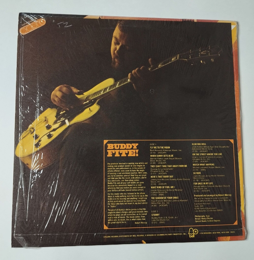 Винтажная виниловая пластинка LP Buddy Fite (USA 1969)