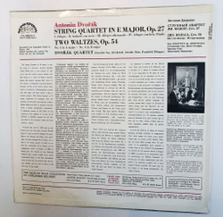 Винтажная виниловая пластинка LP Антонин Дворжак, Dvorak Quartet String Quartet In E Major Two Waltzes (Чехословакия 1964)