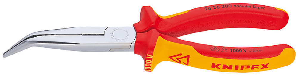 Длинногубцы хромированные KNIPEX 200 мм 2626200