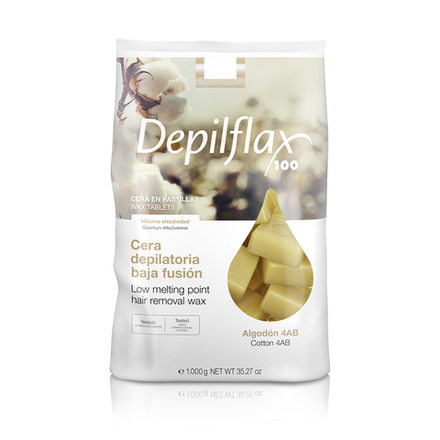 Горячий воск для депиляции Depilflax Хлопок (в брикетах), 1 кг