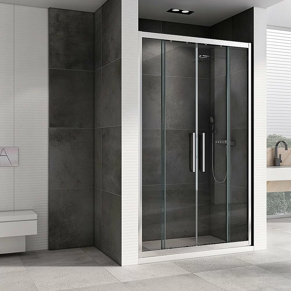 Душевая дверь ABBER Schwarzer Diamant 160 AG33160H стекло прозрачное/профиль хром