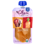 Plum Organics, органическое детское питание от 6 месяцев, яблоко и морковь, 113 г (4 унции)