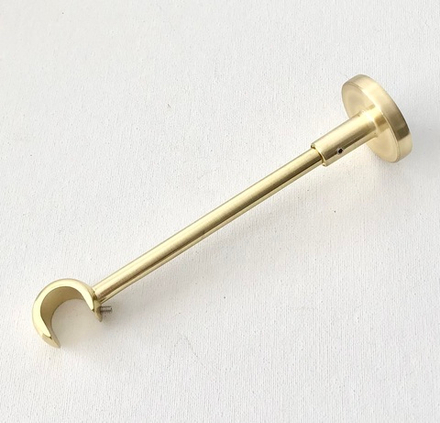 Карниз кованый рифленый "Ост Вяз" d20 мм однорядный, цвет латунь