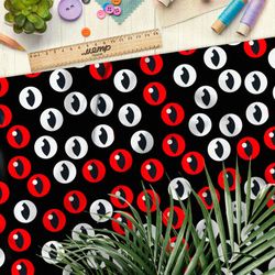 Ткань флис белые и красные глаза с узким зрачком