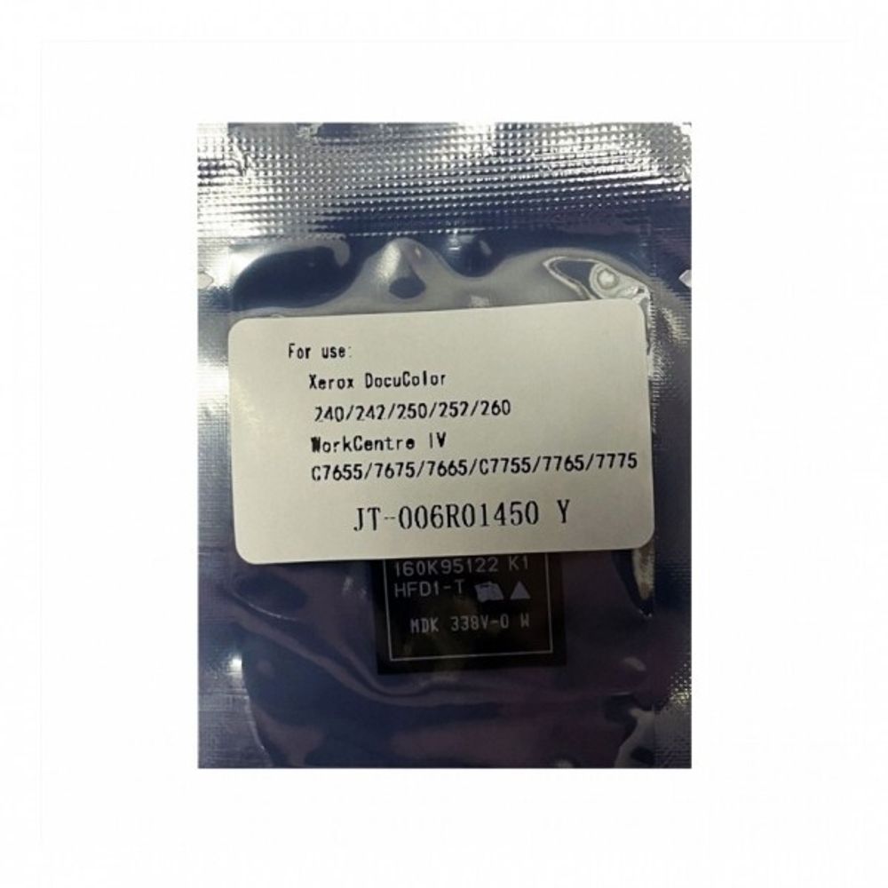 Чип для картриджа Xerox WC 7655/7665/7675/7755/7765/7775, DocuColor 240/242/250/252/260 (34K) yellow JT