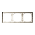 Рамка металлическая на 3 поста, S70 Metal (никель)