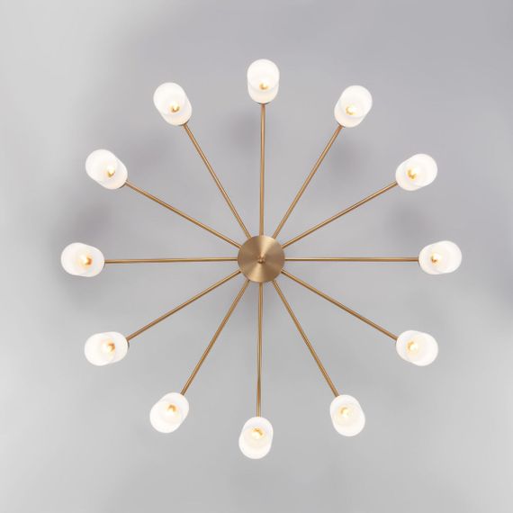 Потолочная люстра Eurosvet Vegga 70160/12 латунь Smart