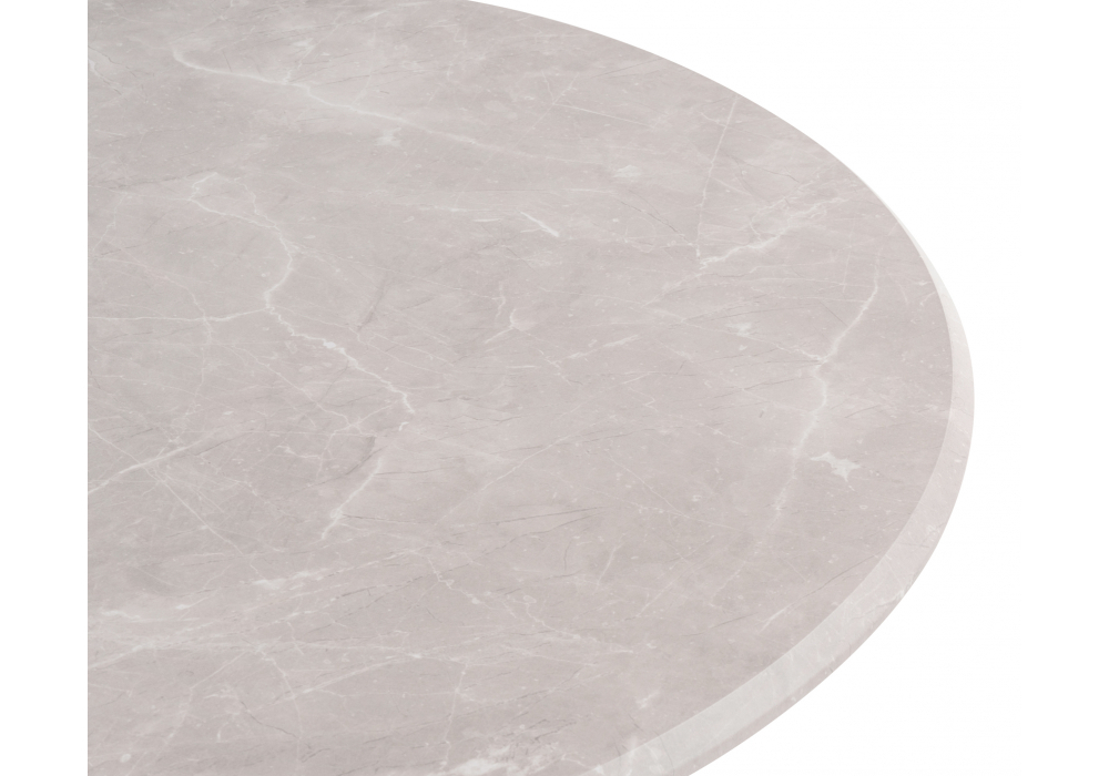 Стол деревянный Woodville Абилин 100 мрамор светло-серый, белый матовый, ножки белые