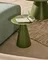 Журнальный столик Wilshire из стекла и стали зеленый Ø30cm
