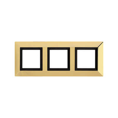 Рамка из металла, "Avanti", золотая, 3 поста (6 мод.)