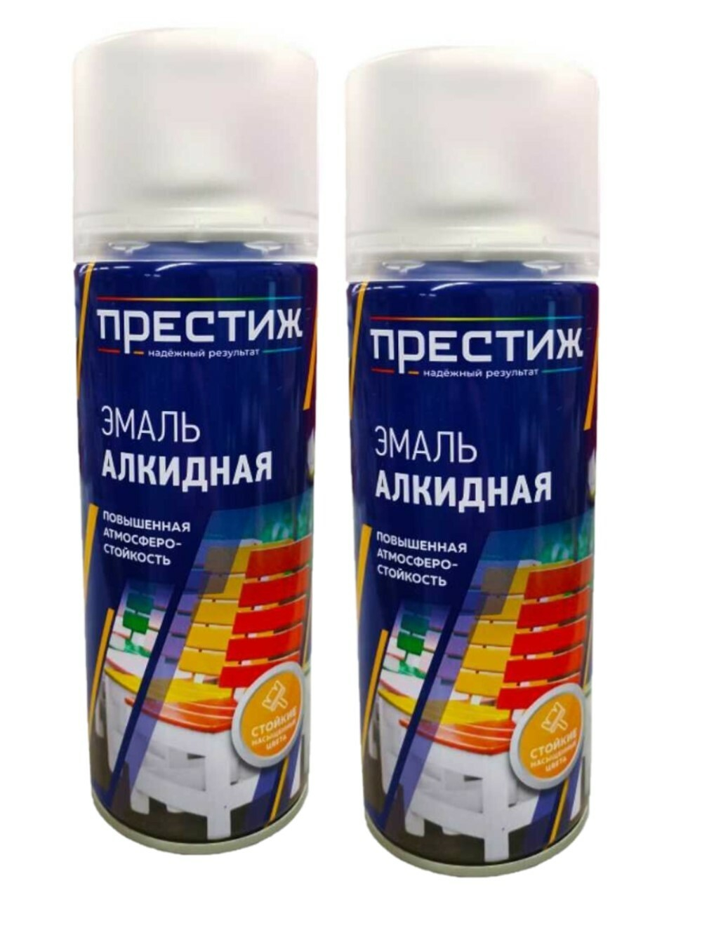Набор Эмаль алкидная аэрозольная, матовая белая 425 мл 2шт