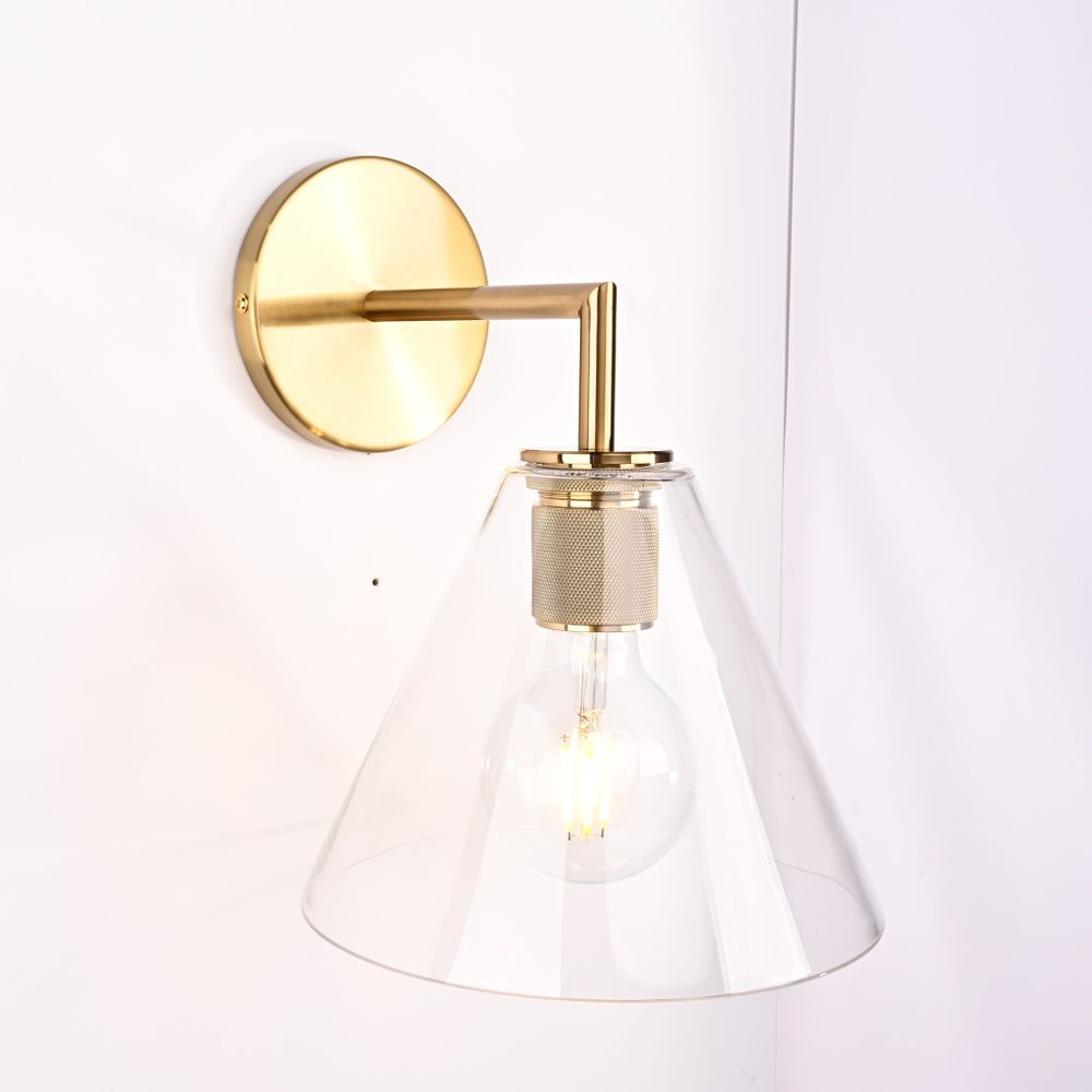 Бра Rh Utilitaire Funnel Shade Single Sconce Brass By Imperiumloft