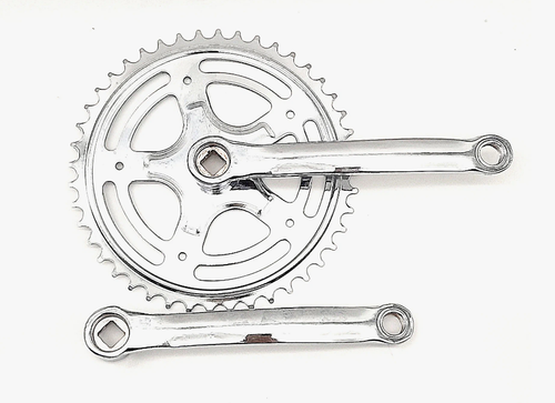 Шатуны-система TRIX, 1ск., 1/2"х1/8", 44 зуб., сталь, шатуны 165мм, резьба 9/16", под квадрат, хром (20)