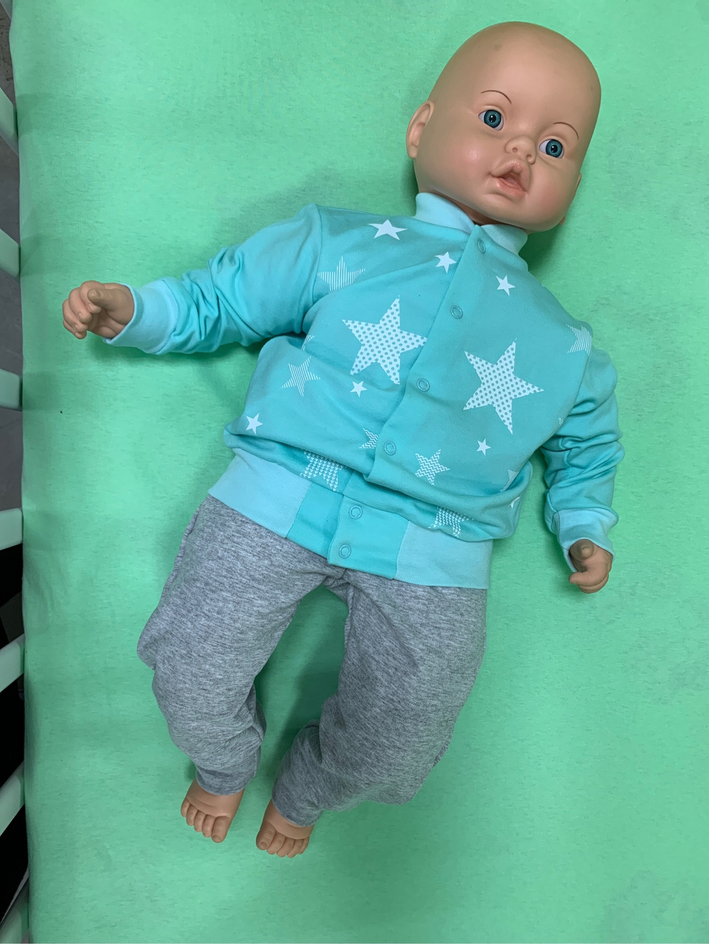 201 КОСТЮМ Цвет: ментол (звезды) (ИП Лахитова И.И.) (Размер: 92)