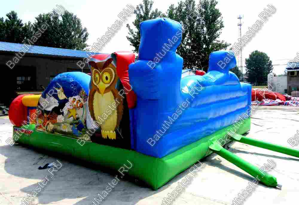 Коммерческий надувной батут "Царство зверей", размер 5*5*3,3 м