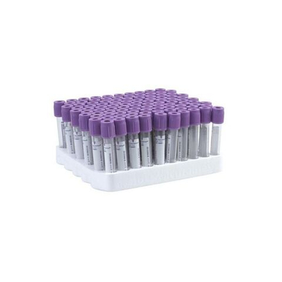 Пробирка вакуумная 9 мл, ЭДТА К2, полиэтиленовая крышка, 16х100 мм, цвет фиолетовый, 100 шт.