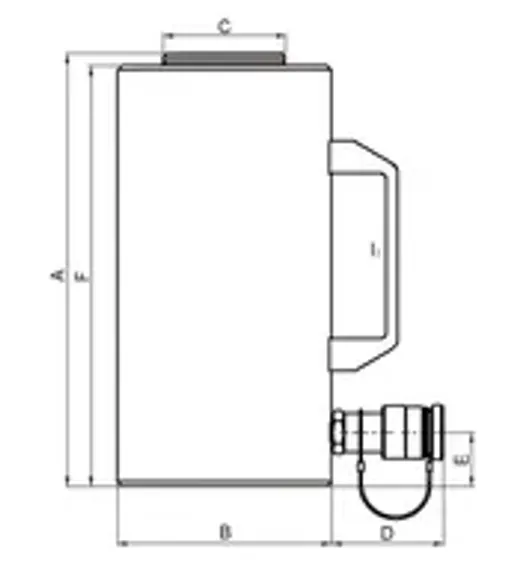 Домкрат Holmatro HHJ 5 S 2.5 с полым плунжером и пружинным возвратом