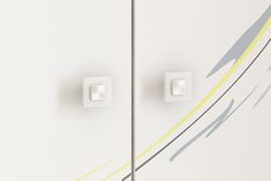 Шкаф комбинированный (с ящ. 2-створчат) "Форсаж"(дуб сонома/белый), ЛДСП, Мебельсон