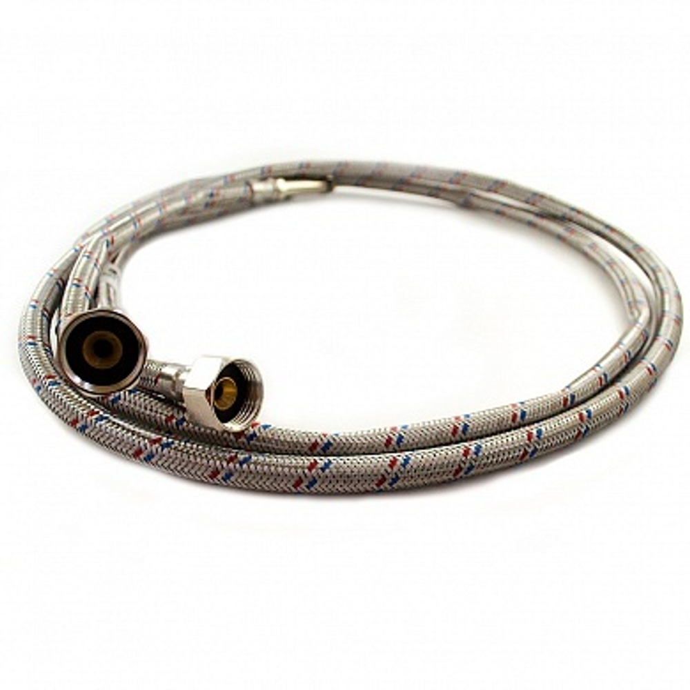 Гибкая подводка для смесителя (нерж. сталь) 1/2"хМ10 1,5м пара
