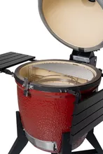 Керамический угольный гриль Diamond Egg Legend Red Magic, 46 см, красный, с ножками и столиками