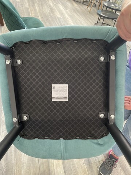 Стул VENA, цвет B28 Темно-серый, велюр/ черный каркас М-City