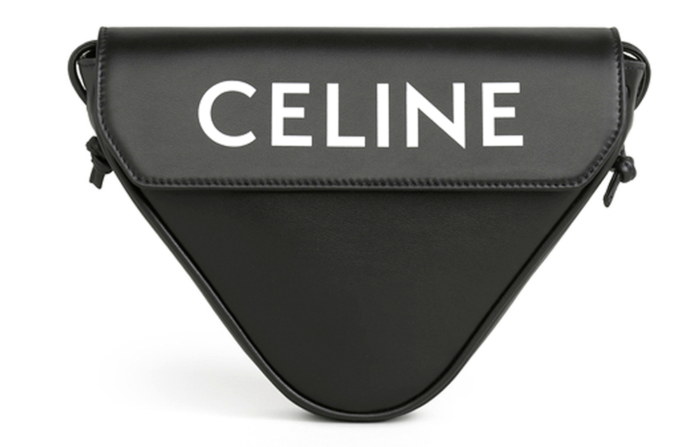 CELINE Cow Leather Shoulder Bag, Crossbody Bag Regular Women"s Black