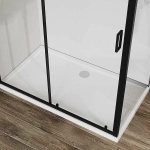 Душевой уголок Vincea City VSR-5CT9011CLB 110х90 стекло прозрачное/профиль черный