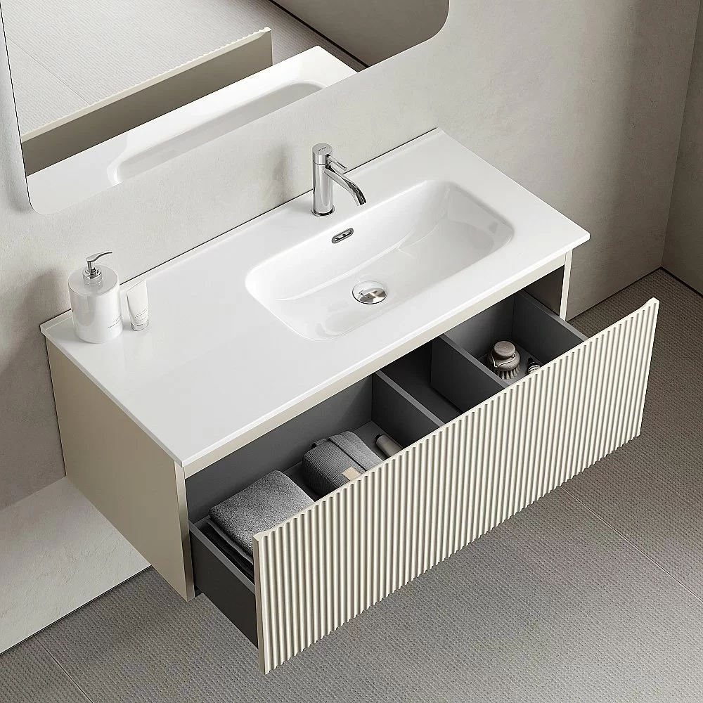 Тумба с раковиной Sancos Snob R 1.0 SNR1.0100LCE/SNR1.0100RCE Beige Soft