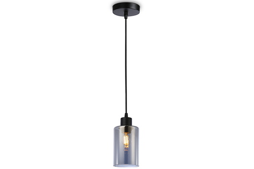 Подвесной светильник в стиле лофт TR3695 BK/SM черный/дымчатый E27 max 40W D100*1000