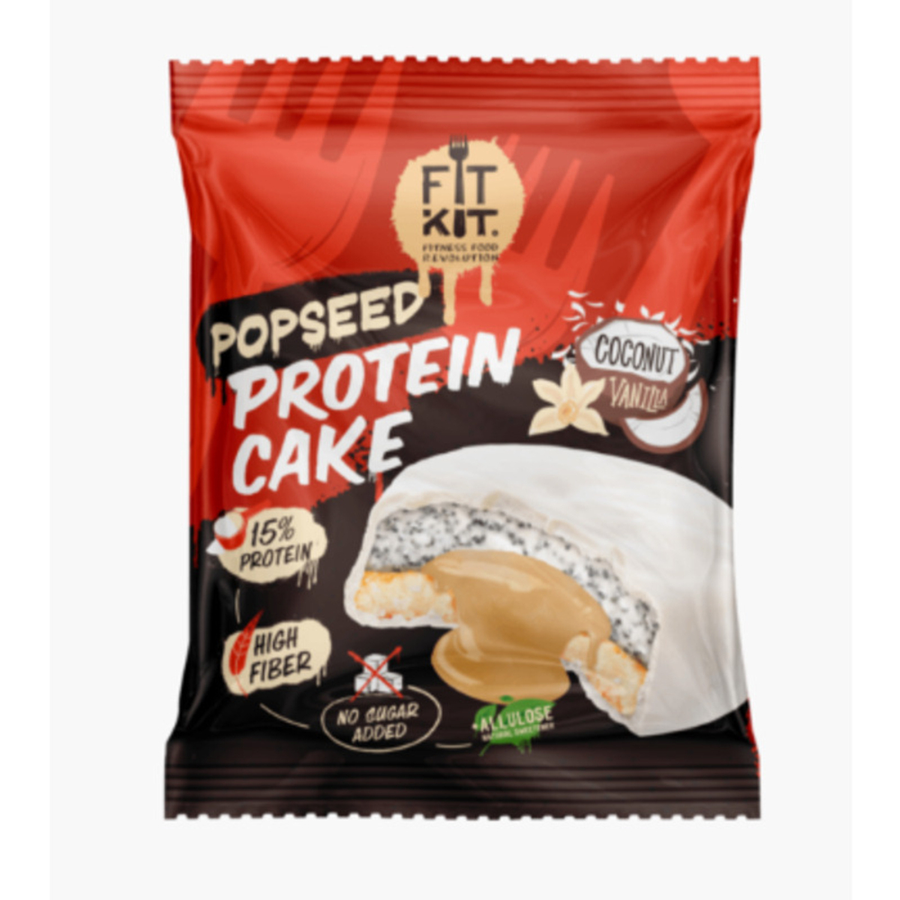 FitKit Popseed Protein cake Десерт маковый в глазури (70 гр.)