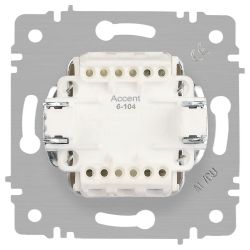 Выключатель Intro Accent 6-104-05 двойной, 10А-250В, IP20, СУ, AL/CU, антрацит