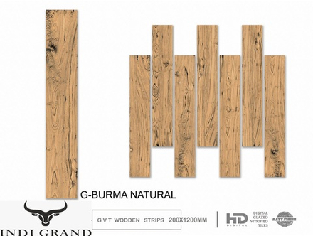 Керамогранит Carving 20x120cm GVT Matt Finish G-Burma Natural